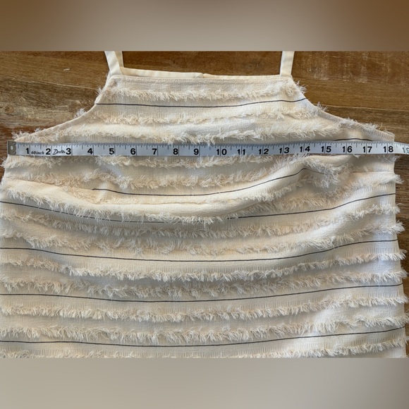 Maeve by Anthropologie Quinn Striped & Fringe Tank Top, Size 8 - Picture 13 of 16